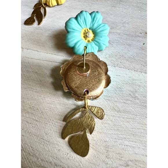 Statement Earrings Handmade Polymer Clay Earrings Handcrafted Artwork Floral - Picture 4 of 7